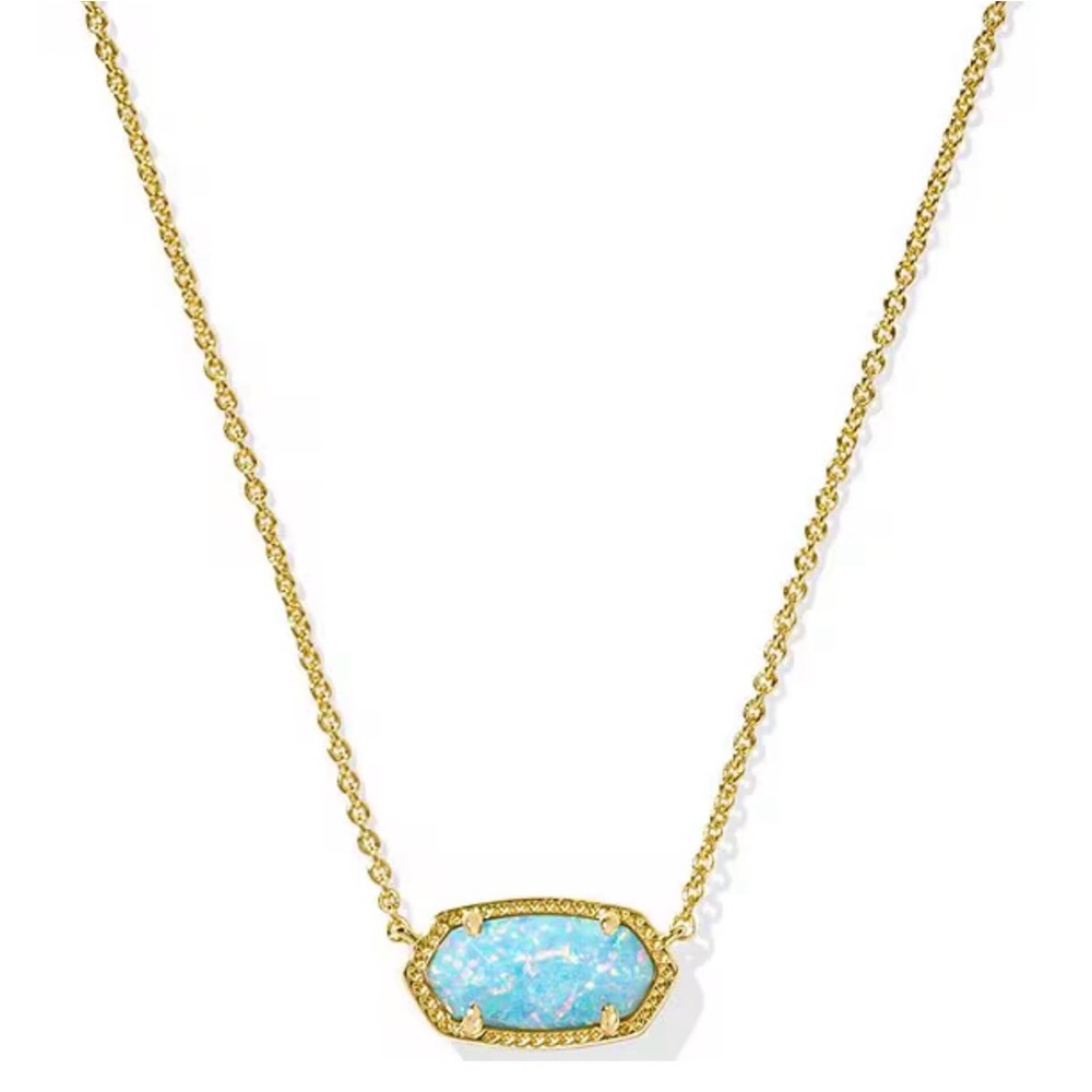 Elisa Gold Opal Pendant Necklace